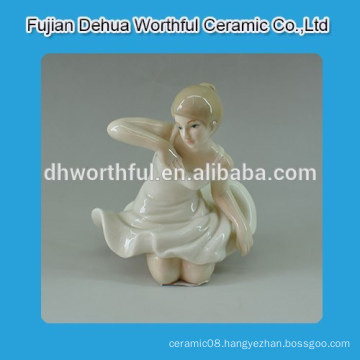 High quality ceramic room decoration in ballet girl shape